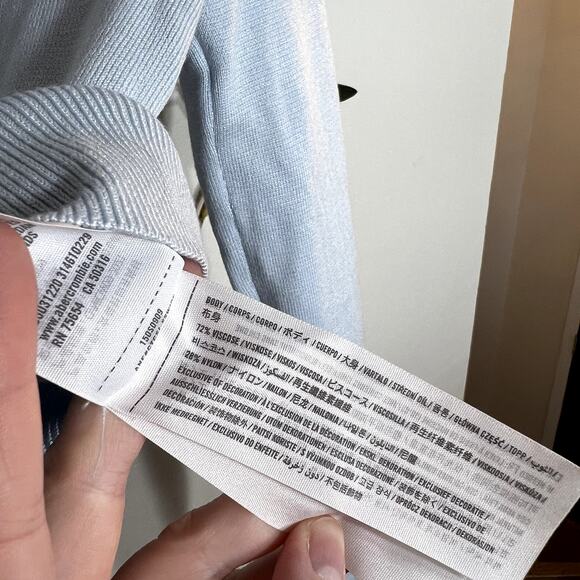 Abercrombie Blue Scoop Neck Cardigan - Picture 4 of 5